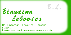 blandina lebovics business card